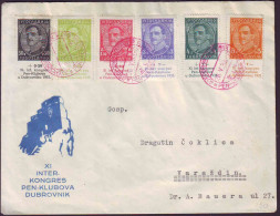 JUGOSLAVIA - PEN - CONGRESS WRITRRS DUBROVNIK To VARAŽDIN - FDC - 1933 - FDC