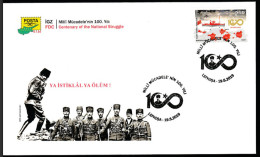 KK-807 Northern Cyprus Centenary Of The National Struggle ATATURK F.D.C. - Brieven En Documenten