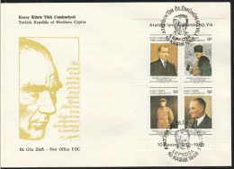 KK-812 Northern Cyprus 50th Anniversary Of Atatürk's Death F.D.C. - Briefe U. Dokumente