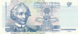 TRANSDNIESTR MOLDOVA 5 RUBLES P-35 2000 UNC - Moldawien (Moldau)