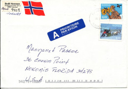 Norway Cover Sent To USA 20-2-2001 Christmas Stamps - Lettres & Documents