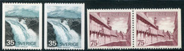SWEDEN 1974 Definitives With Ordinary And Fluorescent Paper MNH / **...  Michel 844-45 - Neufs