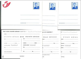 Année  1998 :  Cartes Avis De Changement D'adresse -  3 Langues - Adressenänderungen