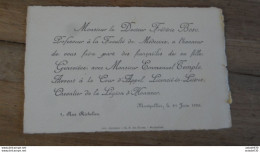 FP De Fiancailles, Emmanuel TEMPLE Avocat Et Genevieve BOSC, Montpellier 1920 ............. E1-178a - Fidanzamento