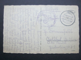 DANZIG , 1943 , Feldpostkarte Mit Truppenstempel - Feldpost 2e Wereldoorlog