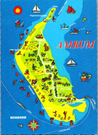 45077 - Deutschland - Amrun , Landkarte , Nordsee - Nicht Gelaufen  - Nordfriesland