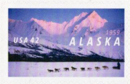 USA - 2009 - 50 Years Of State Of Alaska - Dog Sledding At Rainy Pass - Mint Self-adhesive Stamp - Nuevos