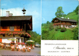 44842 - Salzburg - Saalbach , Pension Landhaus Schneider - Gelaufen 1975 - Saalbach