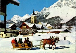 44783 - Steiermark - Ramsau , Dachstein , Pferdeschlitten , Gasthof Kirchwirt - Gelaufen 1982 - Ramsau Am Dachstein