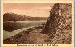 45695 - Deutschland - Waldeck , Felsenweg Am Edersee Mit Schloß Und Stadt Waldeck , Edertalsperre , Edertal - 1920 - Edersee (Waldeck)