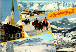 45385 - Tirol - Kirchberg , Gasthof Maierl Geg. Wilden Kaiser , Schlittenfahrt , Hahnenkamm , Rettenstein - Gel. 1971 - Kirchberg