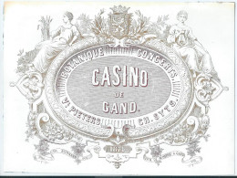 Carte Porcelaine - Porseleinkaart - Gand - Gent - Casino - 1871 - 17x12,50cm - Ref 410 - Porzellan