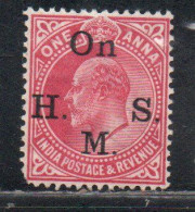 INDIA INDE 1902 1909 SERVICE OFFICIAL STAMPS KING EDWARD VII 1a MH - 1882-1901 Keizerrijk