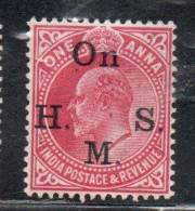 INDIA INDE 1902 1909 SERVICE OFFICIAL STAMPS KING EDWARD VII 1a MH - 1882-1901 Empire