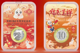 China RMB 10YUAN 2023 Zodiac Rabbit CoinS Rabbit Coin 27mm (Copper Alloy) 1Pcs - Cina