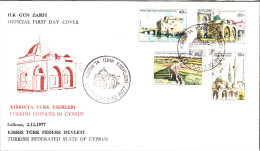 KK-014 NORTHERN CYPRUS EDIFIES F.D.C. - Storia Postale