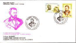 KK-015 1977 Northern Cyprus Commemoration Of Namik KEMAL F.D.C. - Brieven En Documenten