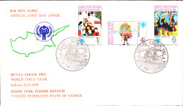 KK-025 NORTHERN CYPRUS INTERNATIONAL YEAR OF THE CHILD F.D.C. - Brieven En Documenten