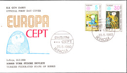 KK-027 NORTHERN CYPRUS EUROPA CEPT F.D.C. - Cartas & Documentos