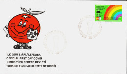 KK-042C NORTHERN CYPRUS FIFA WORLD CUP SPAIN F.D.C. - Storia Postale