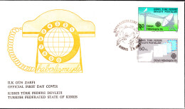 KK-046 NORTHERN CYPRUS COMMUNICATION YEAR F.D.C. - Lettres & Documents