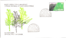 KK-053 NORTHERN CYPRUS FOREST F.D.C. - Lettres & Documents