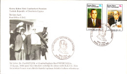 KK-059 NORTHERN CYPRUS 1st DEATH ANNIVERSARY OF DR FAZIL KUCUK F.D.C. - Storia Postale