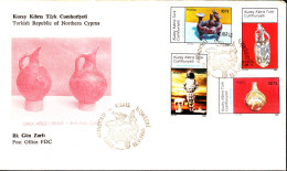 KK-068 NORTHERN CYPRUS ARCHAEOLOGICAL WORKS F.D.C. - Storia Postale