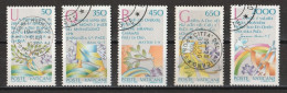 Vatican 1986 : Timbres Yvert & Tellier N° 792 - 793 - 794 - 795 Et 796 Oblitérés. - Usati