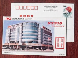 Bicycle Cycling,China 2001 PICC Insurance Dalian Development Zone Branch Advertising Pre-stamped Card - Radsport