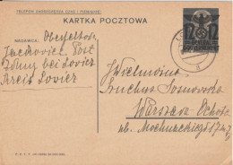 1940 - GG De POLOGNE - CARTE ENTIER POSTAL De LOVIEC => VARSOVIE - Governo Generale