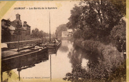 N°115108  -cpa Jeumont -les Bords De La Sambre-péniche- - Jeumont