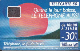 F280a - 08/1992 - SOLEIL ROUGE - 50 SC5 (sans Puce Au Dos) - 1992