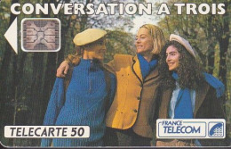 F281 - 07/1992 - CONVERSATION A TROIS " Femme " - 50 SC4  (diamètre Puce Au Dos Ø6) - 1992