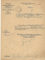 Lettre 13 Juillet 1932 Ministère Des Postes PARIS - Direction Régionale - Bureau  De Tri De L'Ouest - Commis CALVAYRAC - - Non Classés