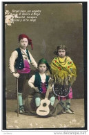 TERUEL HUESCA ZARAGOZA Niños En Trajes Tipicos España Spain GUITAR MUSIC CHILDREN - Huesca