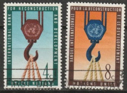 UNO New York 1960 Mi-Nr.92 - 93 O Gestempelt IBRD( 4360) Günstiger Versand - Used Stamps