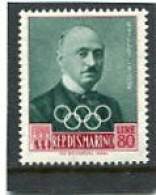 SAN MARINO - 1959    80 L  PRE-OLYMPIC  MINT NH - Neufs