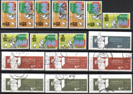 2054. CHINA, MACAO, MACAU. 1975 REVOLUTION,1977 LEGISLATIVE ASSEMBLY 17 USED STAMPS LOT - Gebraucht