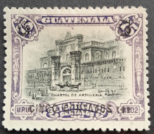 Guatemala 1912 Monument Erreur De Surcharge Overprint Error CINCO CENTAVOS 191 Au Lieu De 1912 Yvert 152a * MH - Erreurs Sur Timbres