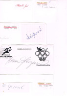 JEUX OLYMPIQUES - AUTOGRAPHES DE MEDAILLES OLYMPIQUES - CONCURRENTS DE TCHECOSLOVAQUIE - - Autographes