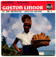 Disque 45 Tours Gaston LINDOR Et Son Orchestre Antilles Guyane Boléros Biguines - Wereldmuziek