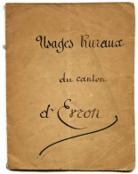 Cahier Manuscrit Usages Ruraux Du Canton D’Evron 1881 - Manuscrits
