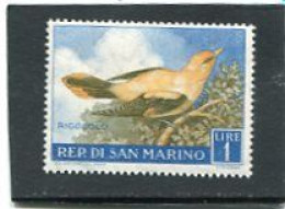 SAN MARINO - 1960  1 L  BIRDS   MINT NH - Neufs