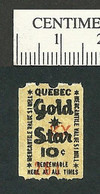 B63-82 CANADA Quebec Gold Star Trading Saving Stamp 1 Mill MNH Coil - Werbemarken (Vignetten)