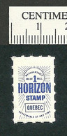 B63-77 CANADA Horizon Trading Stamp 1961 1 Mill Blue MNH - Vignette Locali E Private