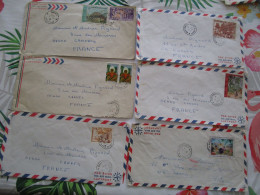 Lot De 10 Lettres (enveloppes Sans Courrier) Royaume Du Laos Par Avion - Laos