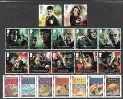 GREAT BRITAIN GB HARRY POTTER STAMPS 2023 + 2 STAMPS 2018 + 5 STAMPS 2007 MNH (**) - Non Classificati