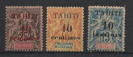 TAHITI - 1903 - N°YT. 31 à 33 - Type Groupe - Série Complète - Neuf * / MH VF - Unused Stamps