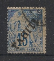 TAHITI - 1893 - N°YT. 12 - Type Alphée Dubois 15c Bleu - Oblitéré / Used - Usati